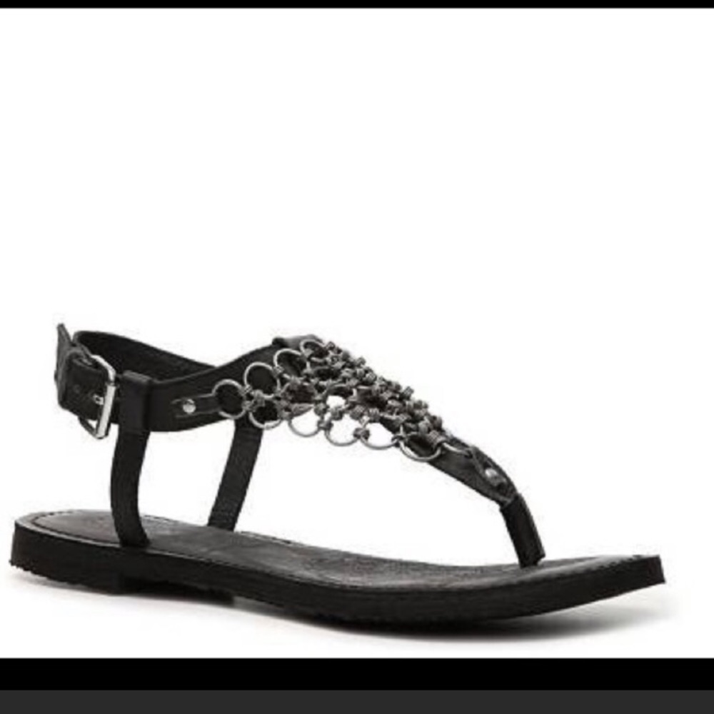 Bull Boxer Annalise T-strap Sandal, Black Leather